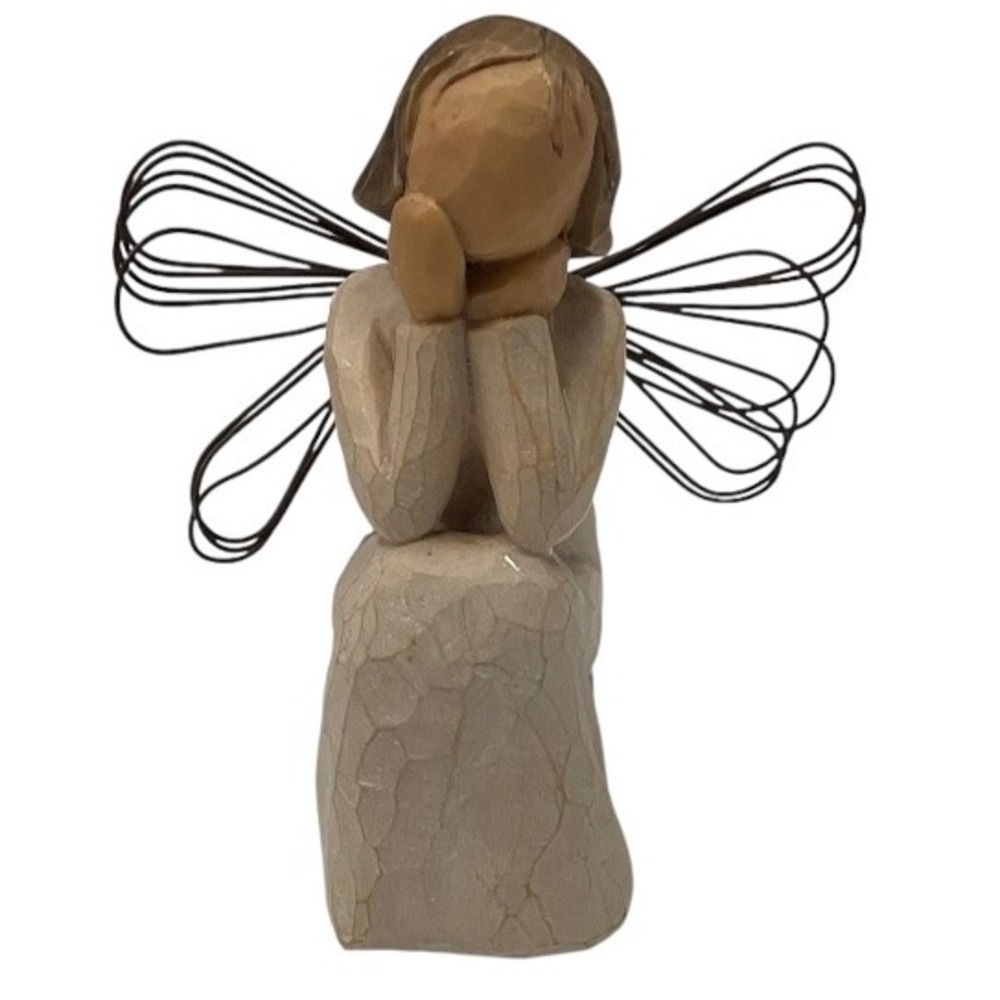 Willow Tree Angel of Caring Figurine Wire Wings Collectible Home Decor‎